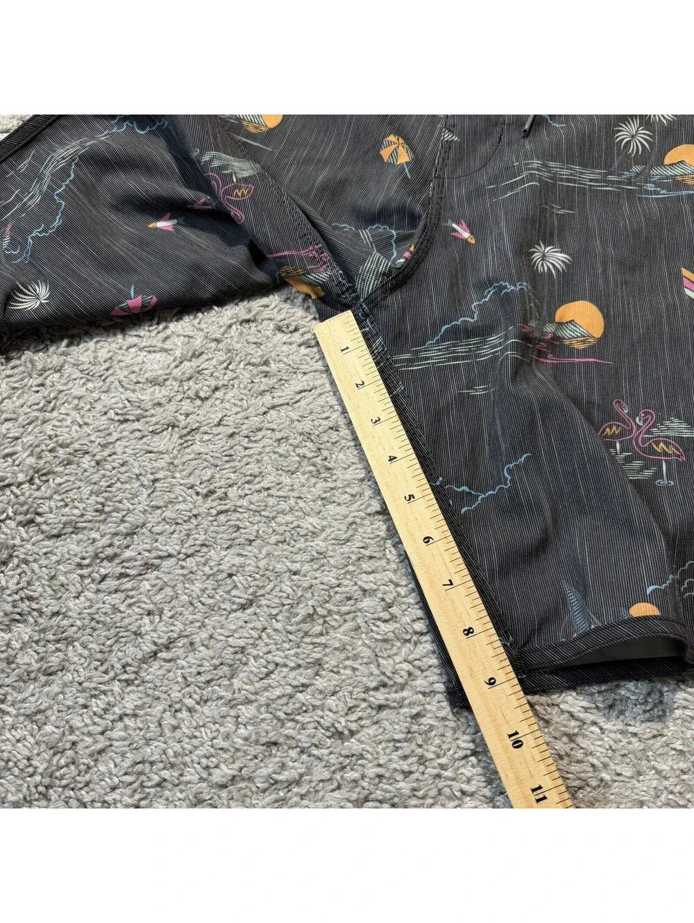 Billabong Recycler 73 Lo Tide Flamingo Palm Tree Board Shorts Swim Trunks 36